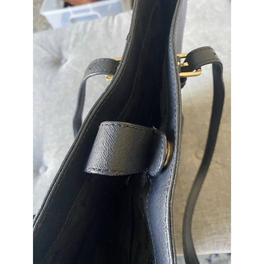 MICHAEL KORS Travel Black Saffiano Leather‎ Tote Handbag